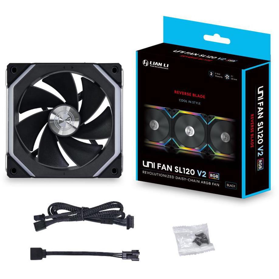 LIANLI UNI FAN SL120 V2 ブラック 3個 Amazon.com: Lian Li UNI Fan SL120 V2 RGB Black Triple Pack