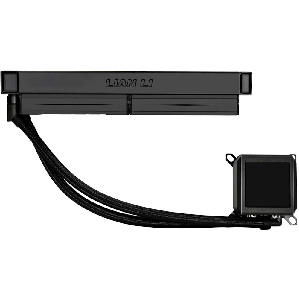 A large main feature product image of Lian Li Galahad II LCD 280 RGB 280mm AIO Liquid CPU Cooler - Black