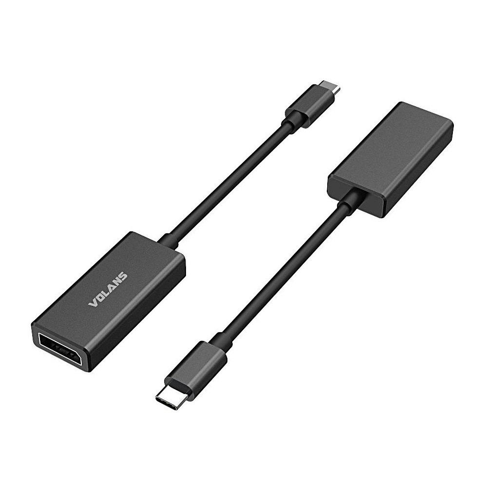 A large main feature product image of Volans UCDP-8K Aluminium USB-C to DisplayPort Adapter
