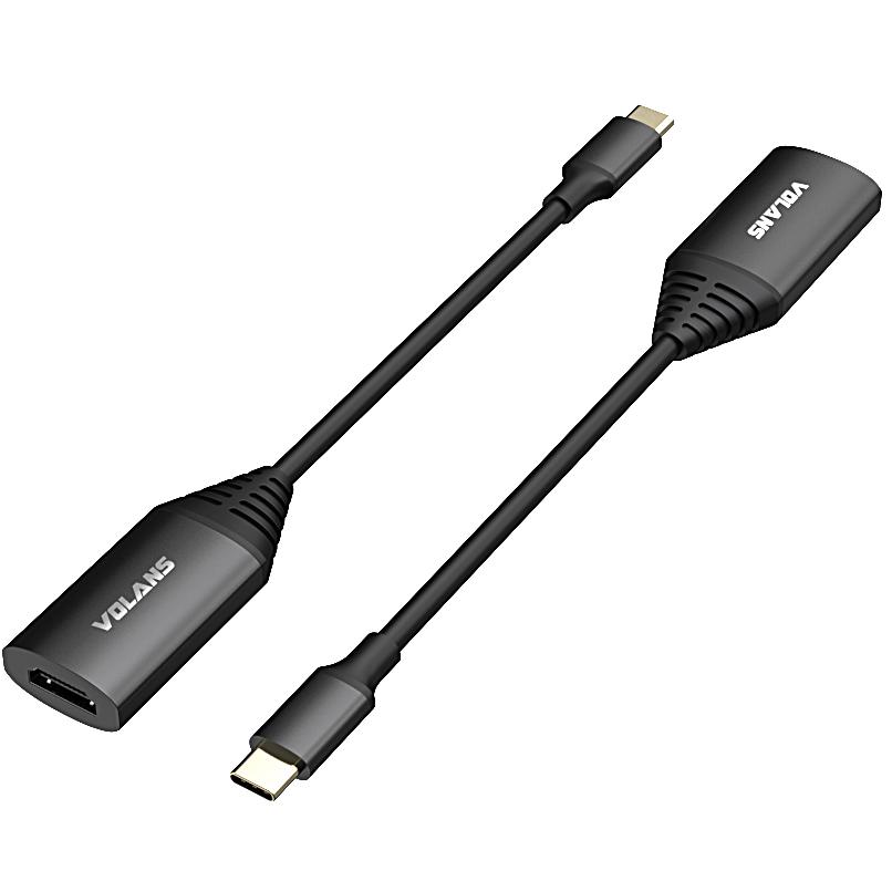 A large main feature product image of Volans Aluminium USB Type-C to HDMI Converter with 8K/60Hz & HDR10 Support