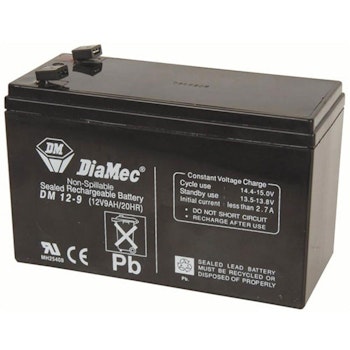 Product image of DiaMec 12V 9Ah SLA Battery - Click for product page of DiaMec 12V 9Ah SLA Battery