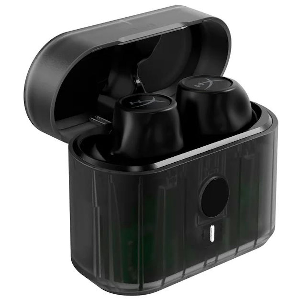 A large main feature product image of HyperX Cirro Buds Pro - True Wireless Earbuds (Black)