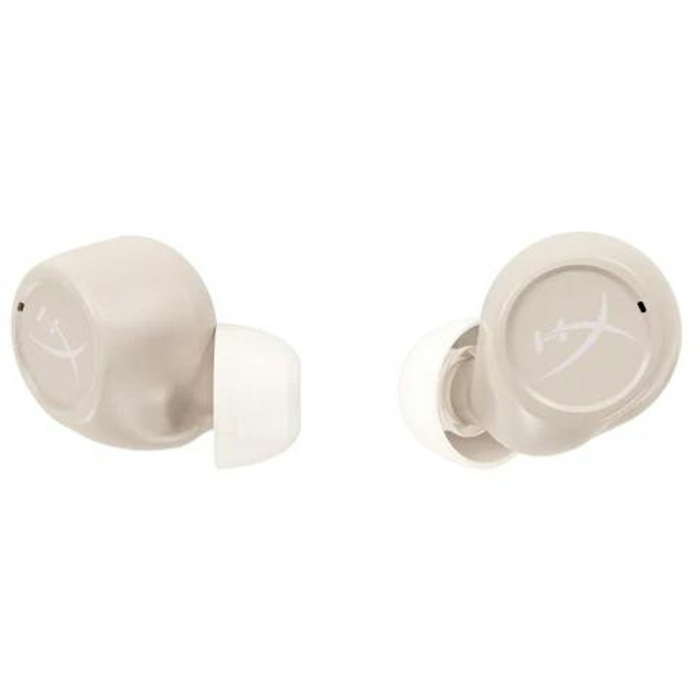 A large main feature product image of HyperX Cirro Buds Pro - True Wireless Earbuds (Tan)