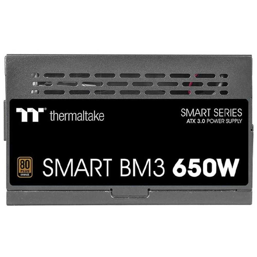A large main feature product image of Thermaltake Smart BM3 - 650W 80PLUS Bronze PCIe 5.0 ATX  Semi-Modular PSU