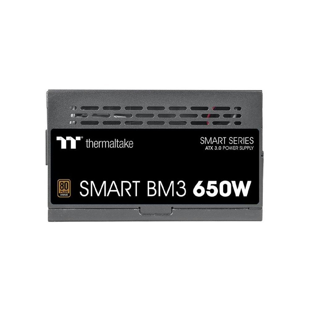 A large main feature product image of Thermaltake Smart BM3 - 650W 80PLUS Bronze PCIe 5.0 ATX  Semi-Modular PSU