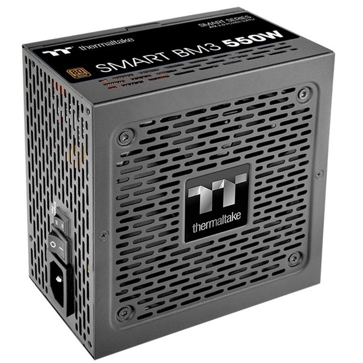 A large main feature product image of Thermaltake Smart BM3 - 550W Bronze PCIe 5.0 ATX Semi-Modular PSU