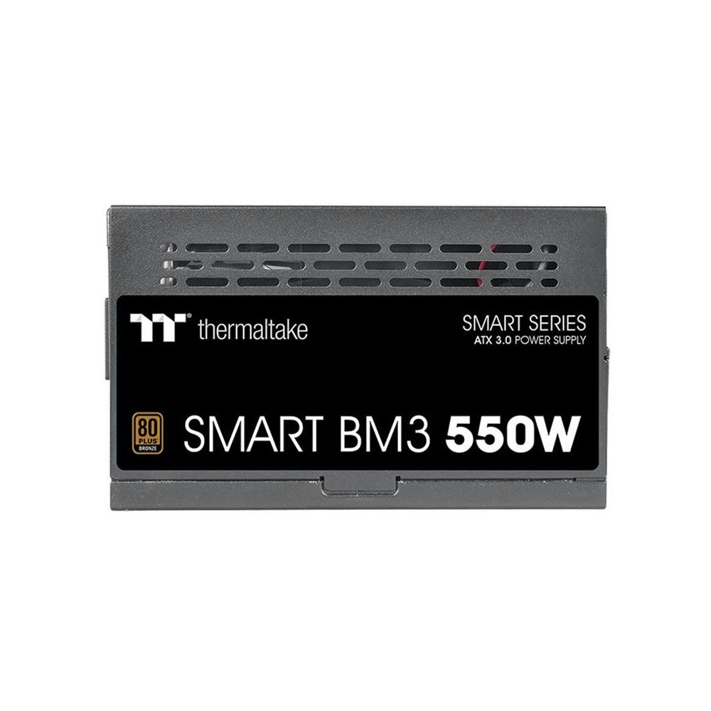 A large main feature product image of Thermaltake Smart BM3 - 550W 80PLUS Bronze PCIe 5.0 ATX Semi-Modular PSU