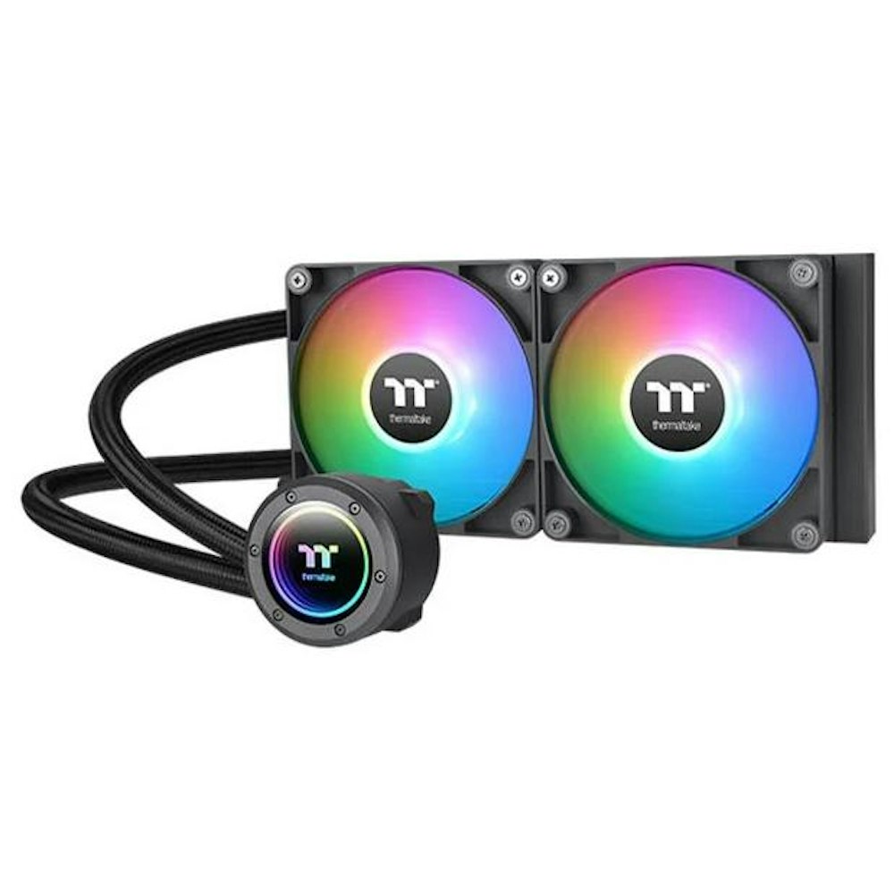 A large main feature product image of Thermaltake TH240 V2 ARGB - 240mm AIO Liquid CPU Cooler
