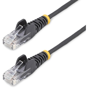 Product image of StarTech Slim Black Snagless CAT6 Ethernet Patch Cable - 1m - Click for product page of StarTech Slim Black Snagless CAT6 Ethernet Patch Cable - 1m