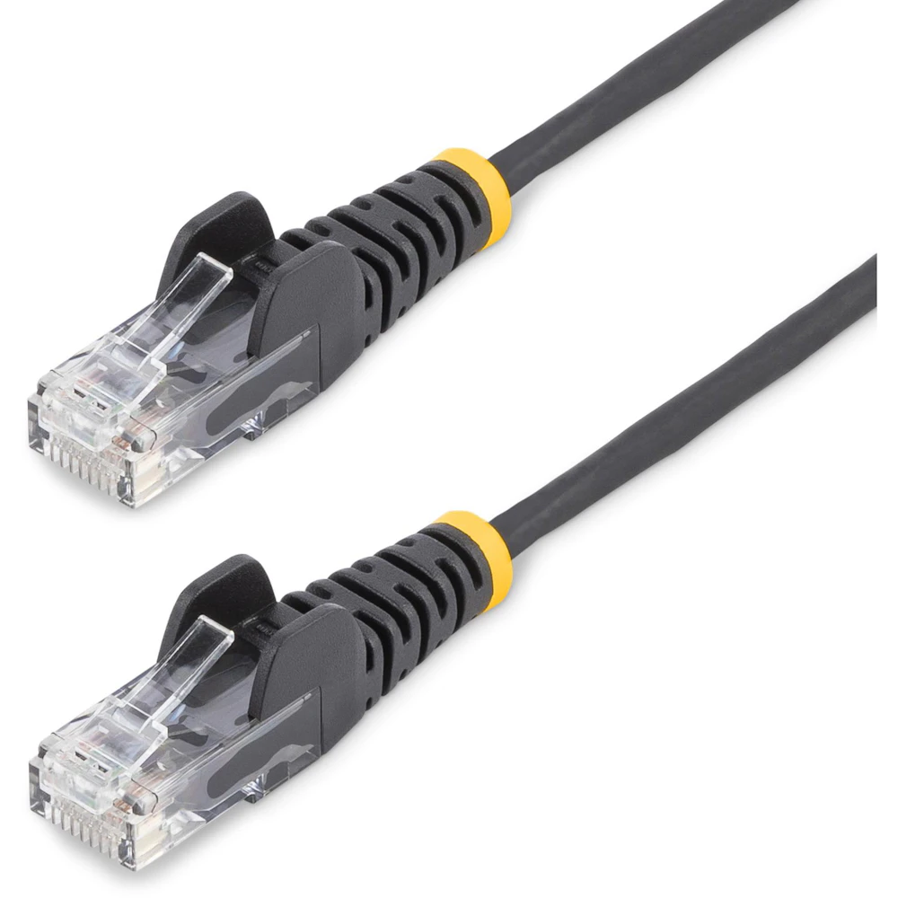 StarTech Slim Black Snagless CAT6 Ethernet Patch Cable - 1m