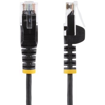 Product image of StarTech Slim Black Snagless CAT6 Ethernet Patch Cable - 1m - Click for product page of StarTech Slim Black Snagless CAT6 Ethernet Patch Cable - 1m