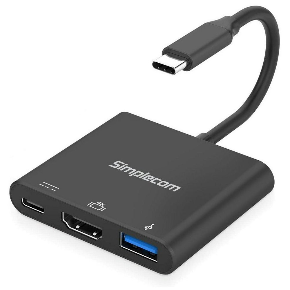 A large main feature product image of Simplecom DA310 USB 3.1 Type C to HDMI USB 3.0 Adapter with PD Charging