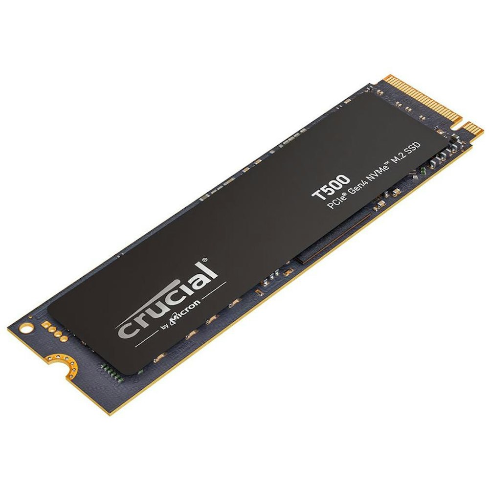 A large main feature product image of Crucial T500 PCIe Gen4 NVMe M.2 SSD - 1TB