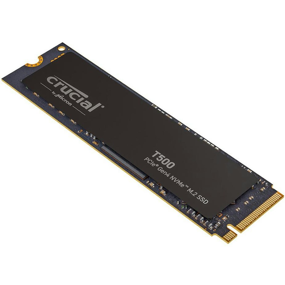 A large main feature product image of Crucial T500 PCIe Gen4 NVMe M.2 SSD - 2TB