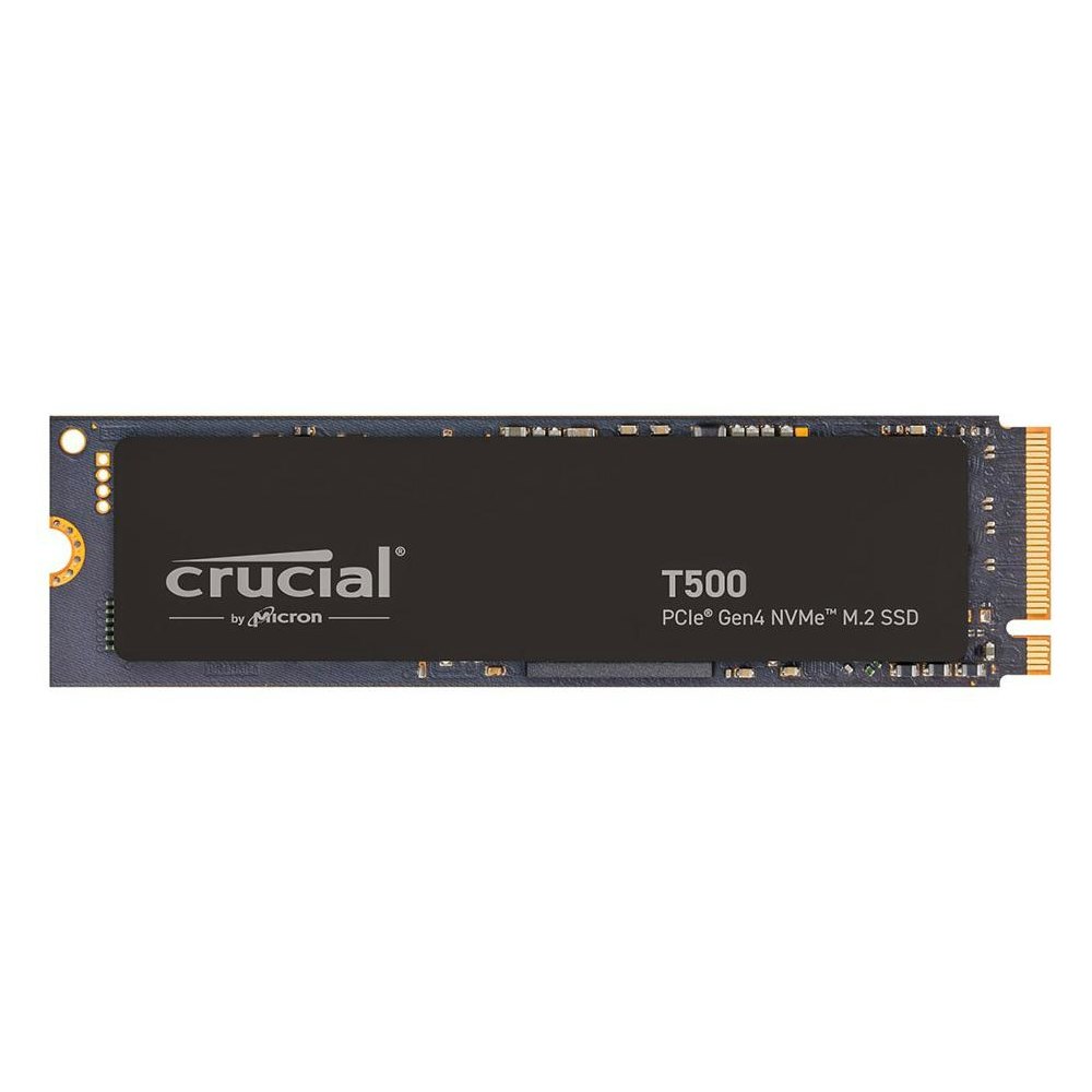 A large main feature product image of Crucial T500 PCIe Gen4 NVMe M.2 SSD - 500GB
