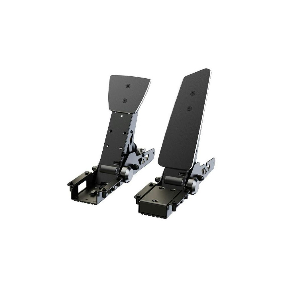 A large main feature product image of MOZA SR-P Throttle & Brake Pedal Set