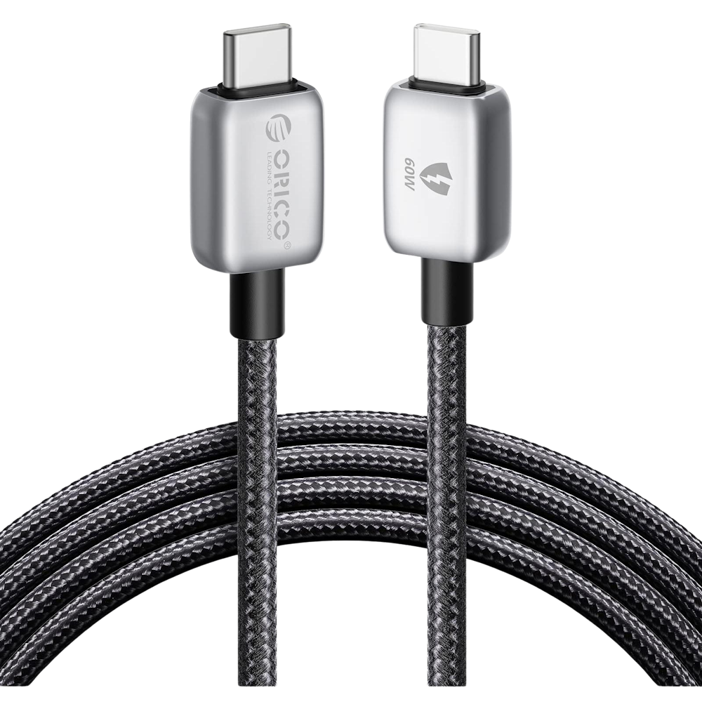 A large main feature product image of ORICO USB-C to USB-C PD60W Fast Charge & Data Cable - 1m