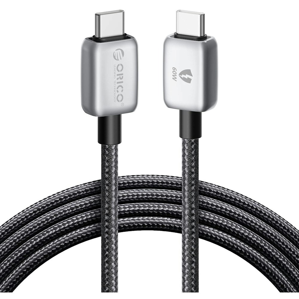 A large main feature product image of ORICO USB-C to USB-C PD60W Fast Charge & Data Cable - 1m