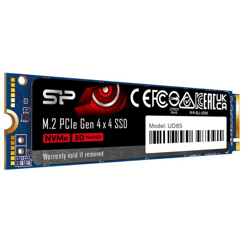 A large main feature product image of Silicon Power UD85 PCIe 4.0 NVMe M.2 SSD - 500GB