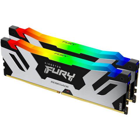 Kingston 48GB Kit (2x24GB) DDR5 Fury Renegade RGB CL32 6400Mhz - Black