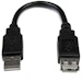 A product image of Startech USB2.0 Ext A to A M/F 15cm Adapter Cable