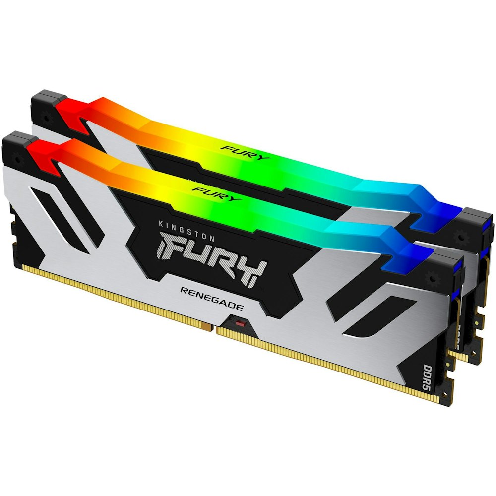 A large main feature product image of Kingston 32GB Kit (2x16GB) DDR5 Fury Renegade RGB C38 8000MHz