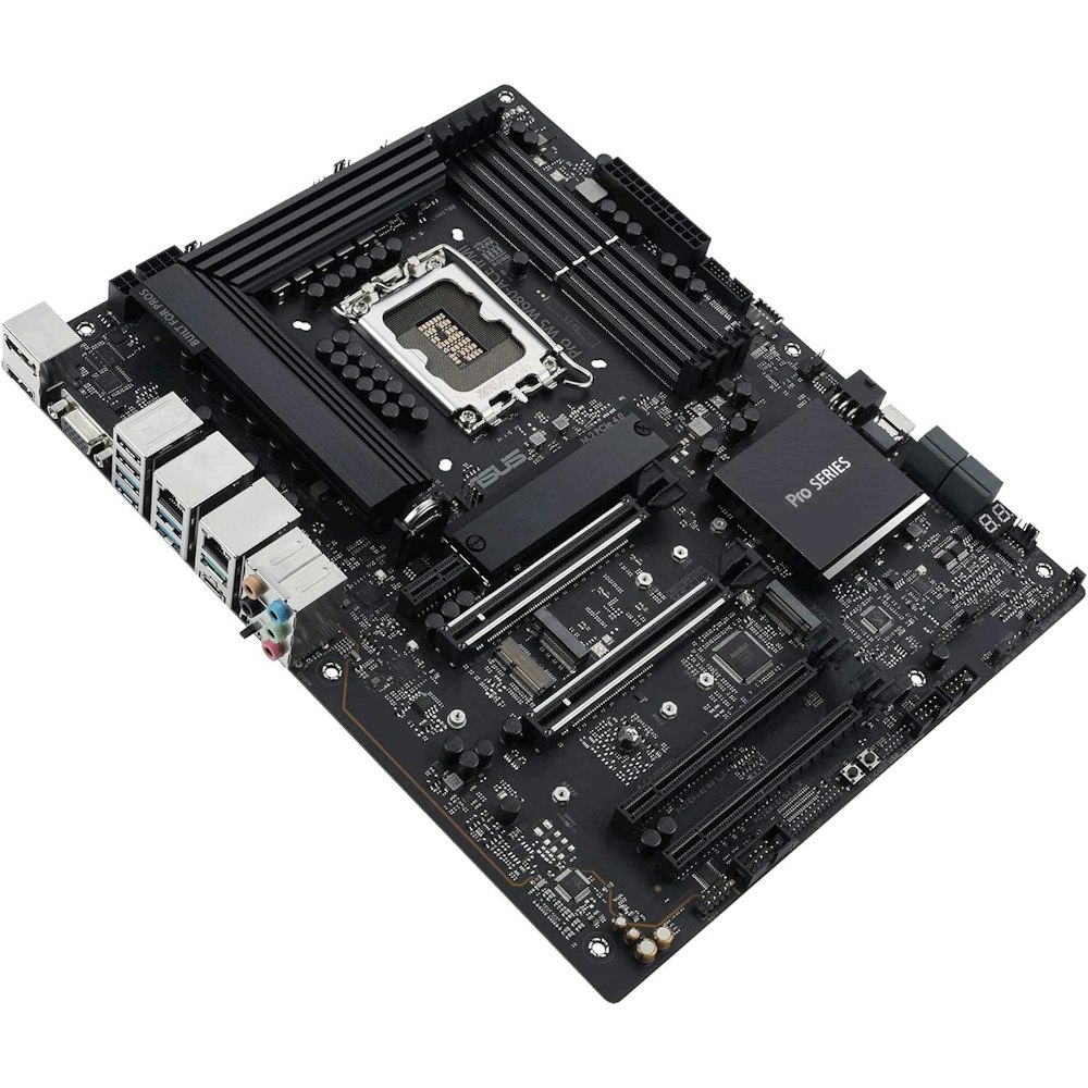 A large main feature product image of ASUS Pro WS W680-Ace IPMI LGA1700 ATX Desktop Motherboard