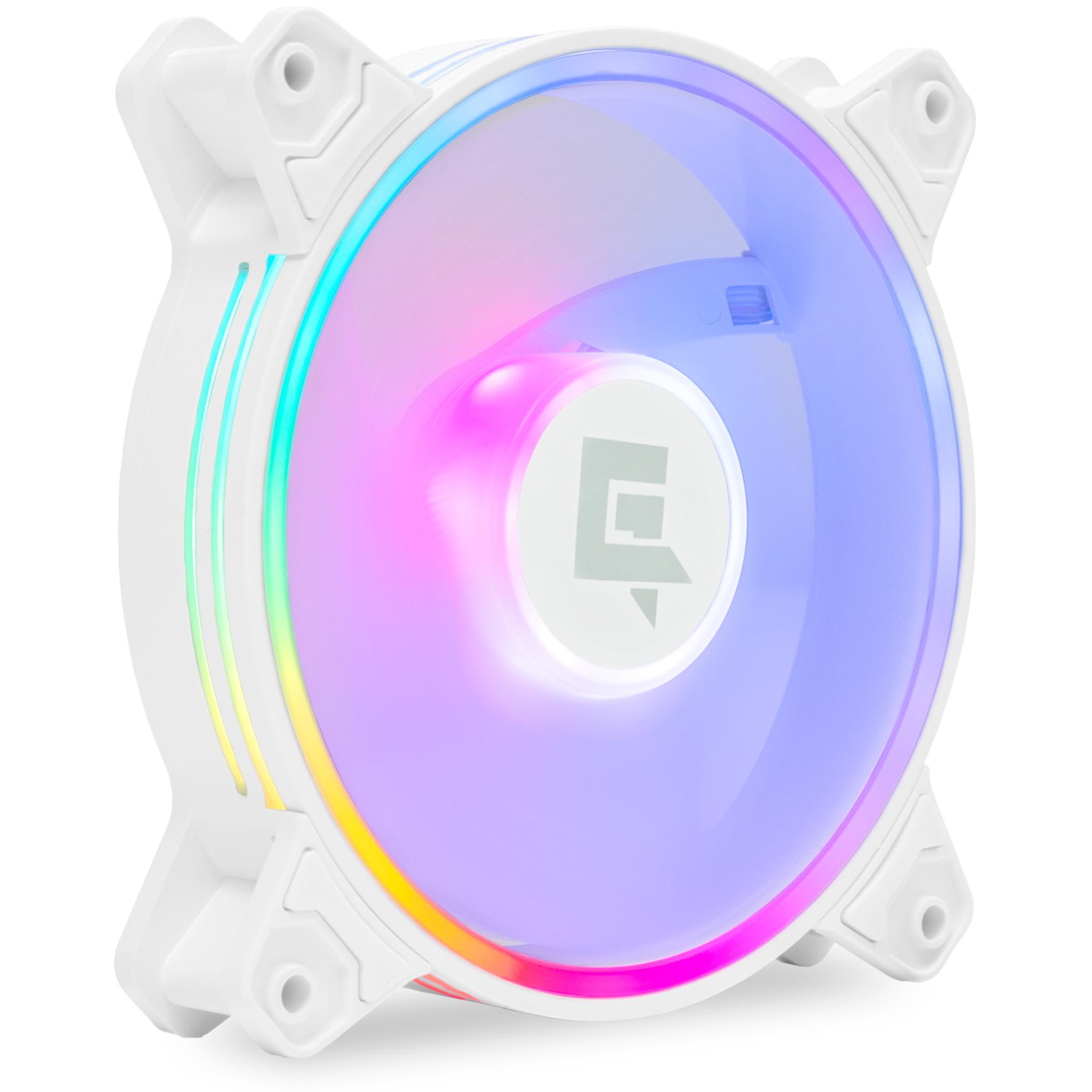 A large main feature product image of GamerChief Dash ARGB PWM 120mm Fan - White