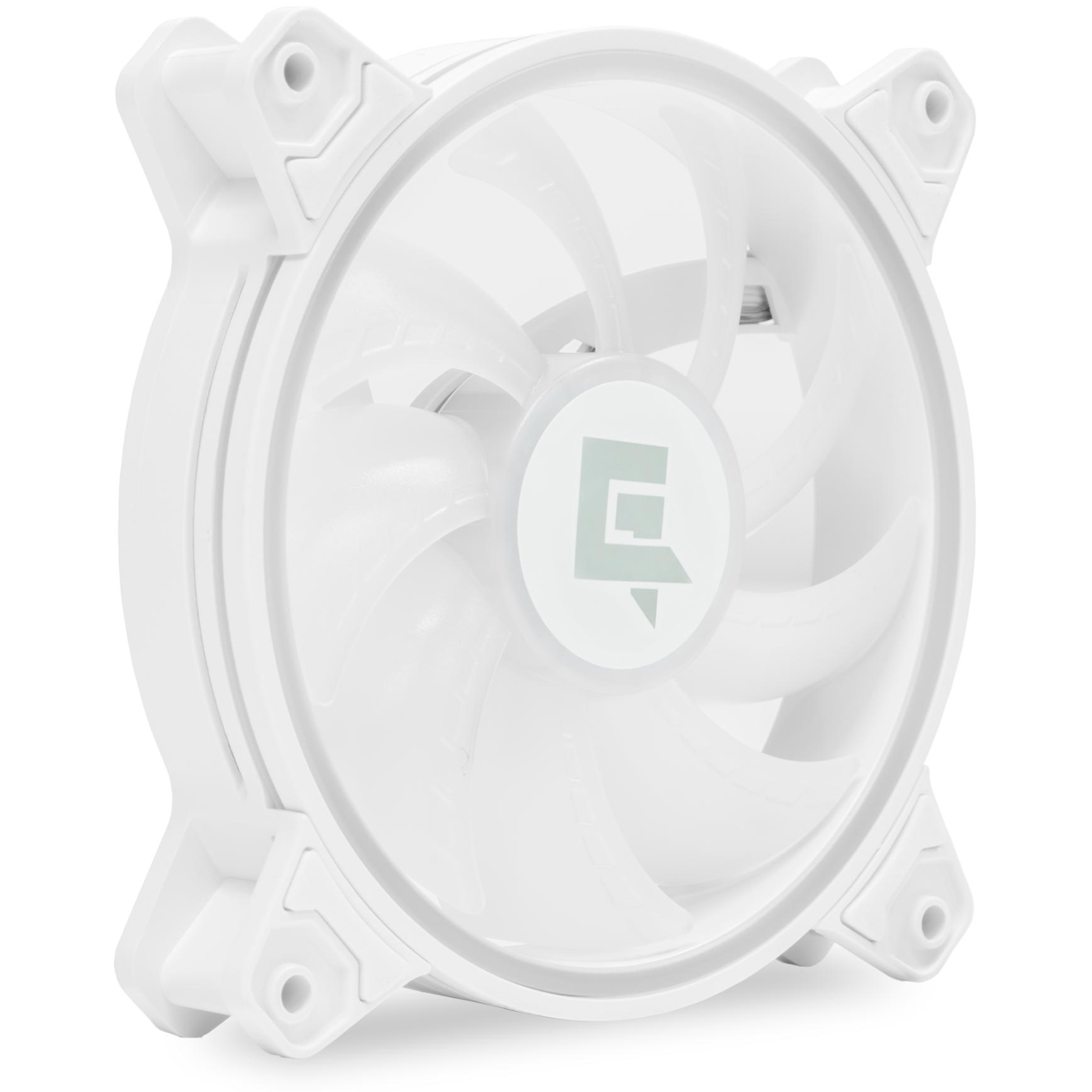 A large main feature product image of GamerChief Dash ARGB PWM 120mm Fan - White