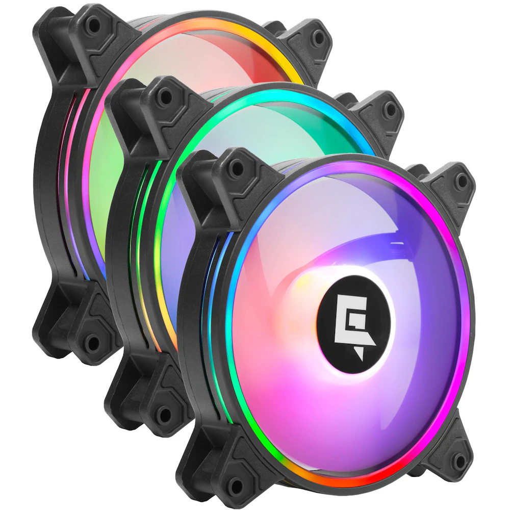 GamerChief Dash ARGB 120mm PWM Fan 3-Pack (Black)