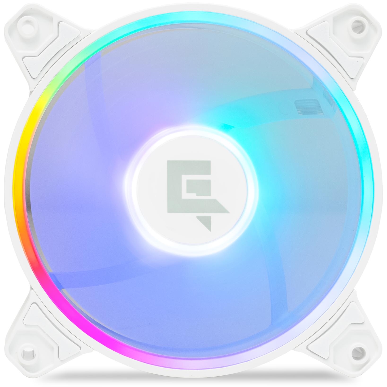 A large main feature product image of GamerChief Dash ARGB PWM 120mm Fan 3 Pack - White