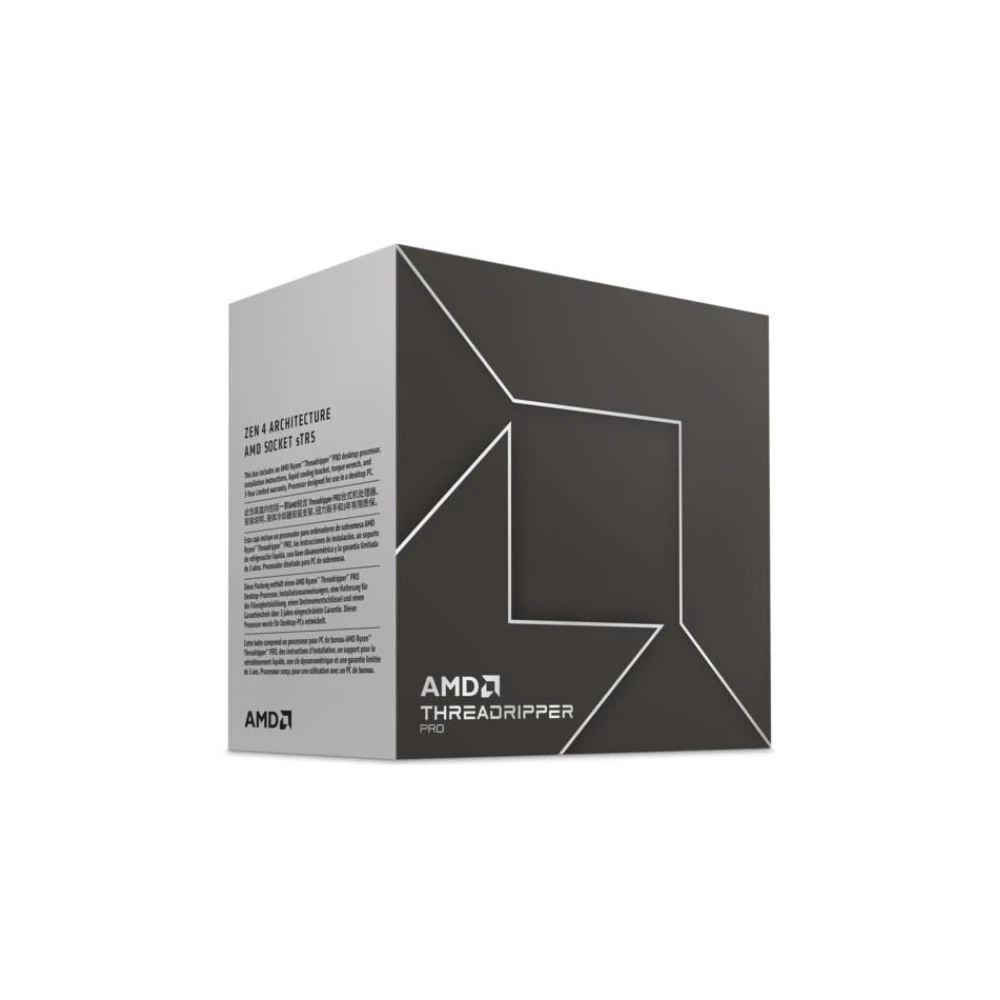 A large main feature product image of AMD Ryzen Threadripper PRO 7975WX 32Cores 64 Thread Up to 4.0 GHz sTR5 - No HSF Retail Box