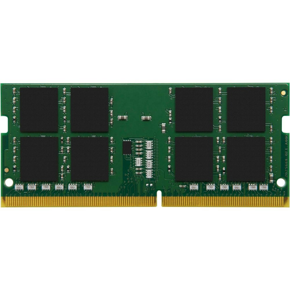 A large main feature product image of Kingston 32GB Single (1x32GB) DDR5 SO-DIMM C42 5200MHz