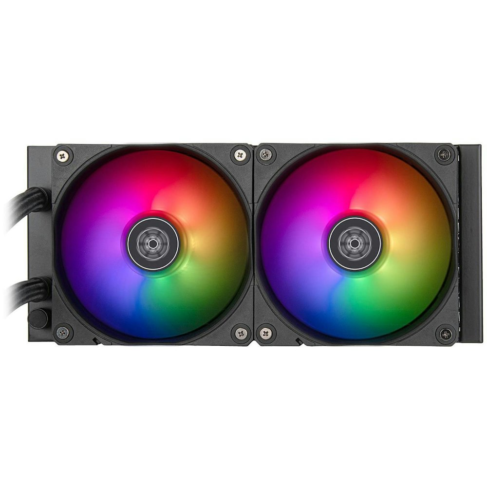 A large main feature product image of Silverstone IceMyst 240 Premium ARGB 240mm Liquid CPU Cooler