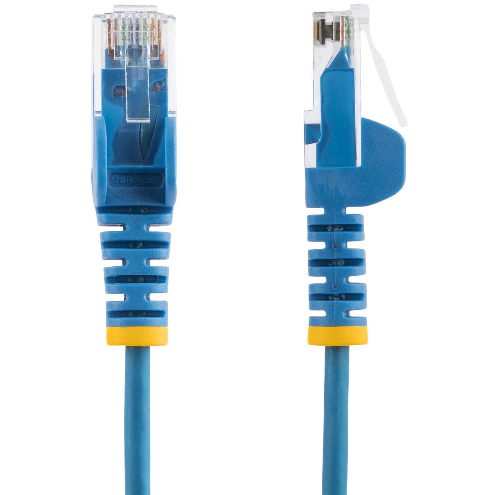 A large main feature product image of Startech 2m CAT6 Cable - Blue - Slim CAT6 Patch Cable - Snagless
