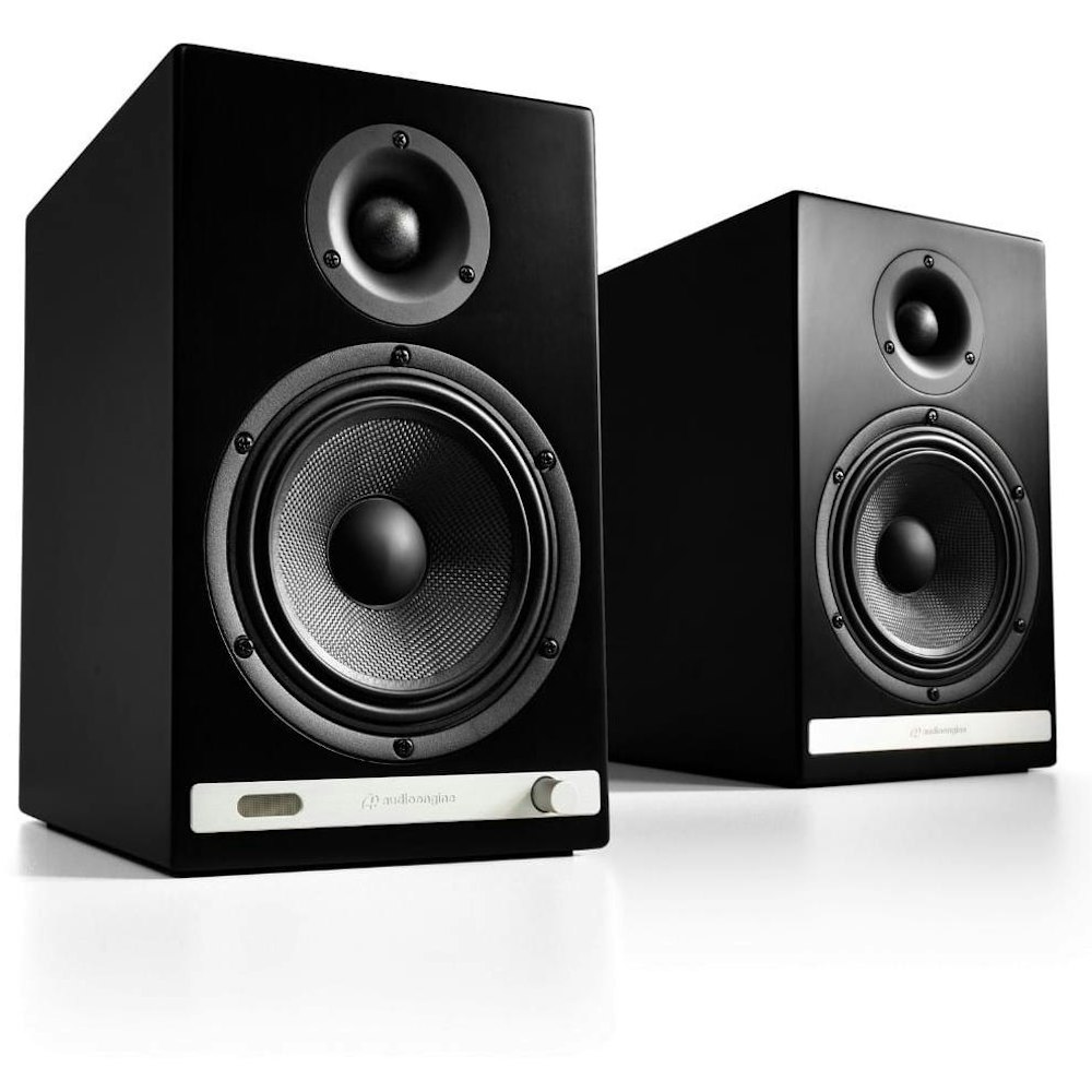 A large main feature product image of Audioengine HD6 - Powered Wireless Bookshelf Speakers (Satin Black)