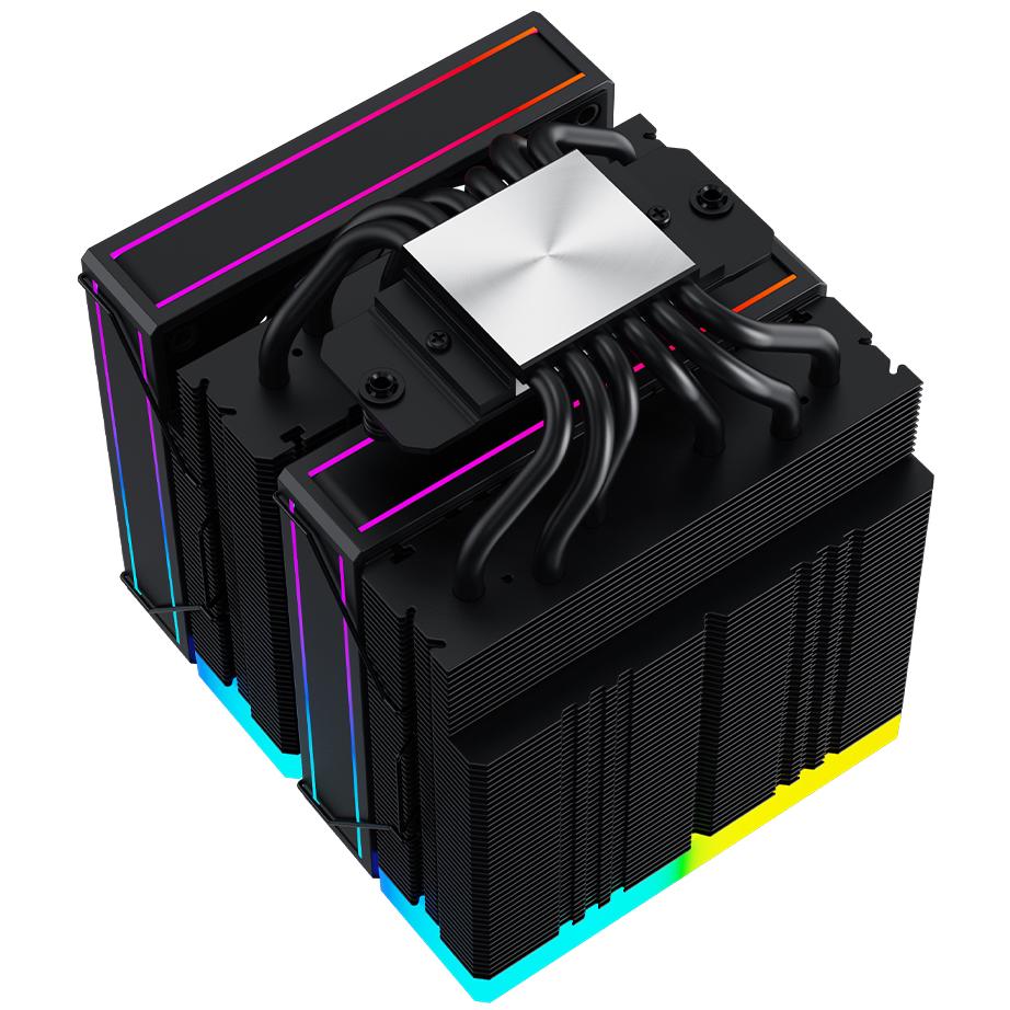 A large main feature product image of ID-COOLING FROZN A620 ARGB Dual-Tower CPU Cooler (Black)
