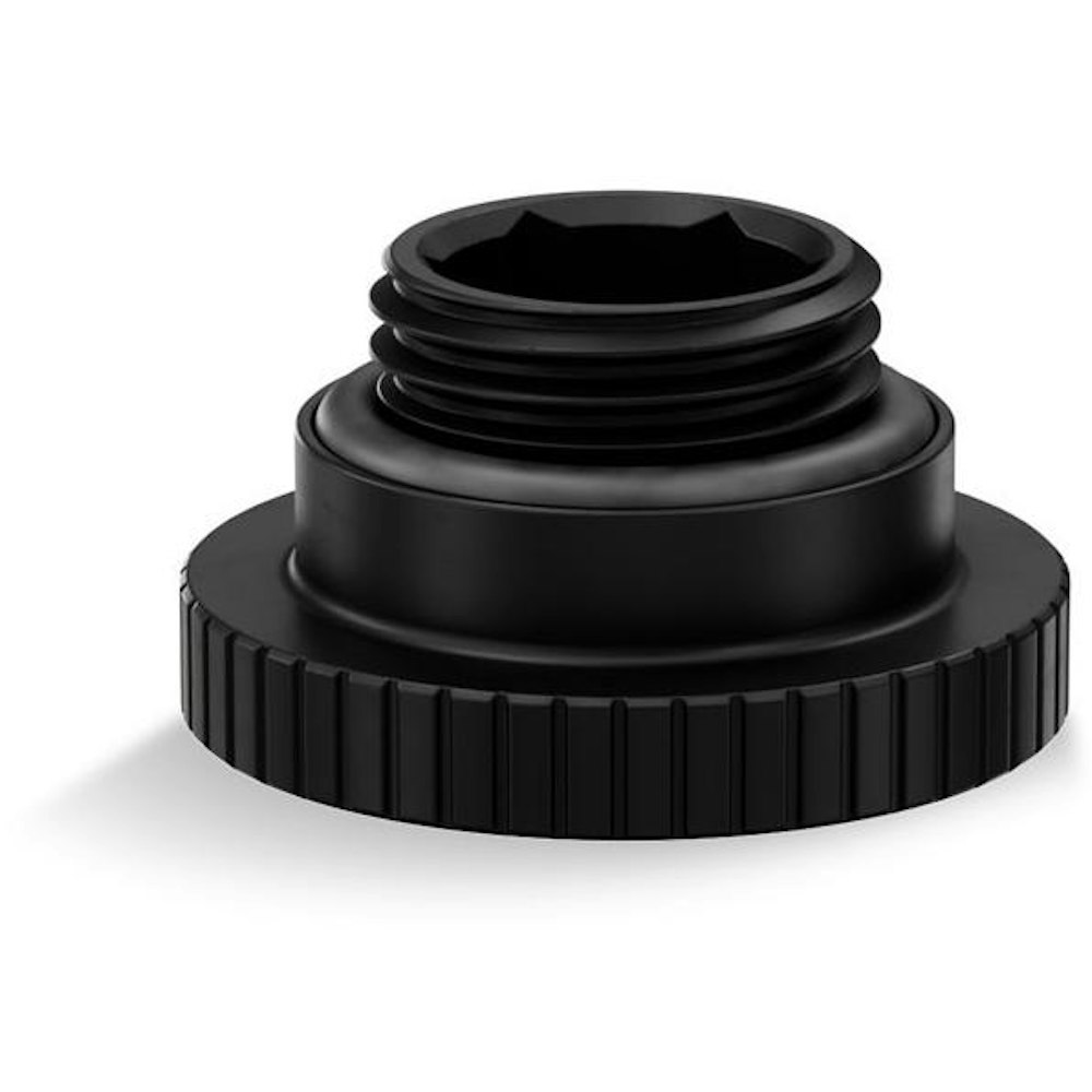 A large main feature product image of EK Quantum Torque Surface Port Adapter - Black