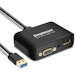 A product image of Simplecom DA326 USB 3.0 Type-A to HDMI + VGA + 3.5mm Audio Adaptor