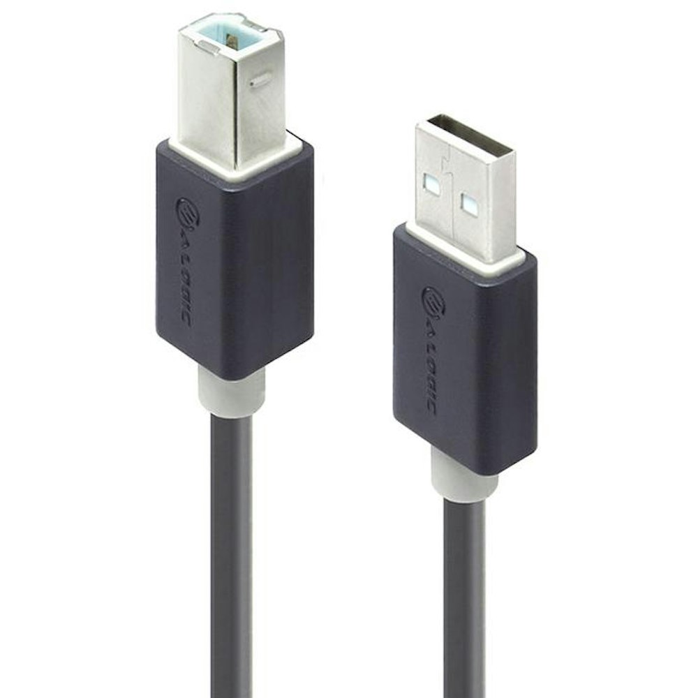 A large main feature product image of ALOGIC 5m USB 2.0 Cable Type A Male to Type B Male