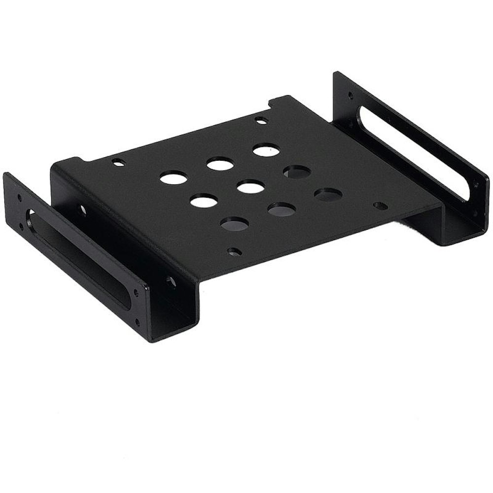 A large main feature product image of ORICO Aluminum 5.25 inch to 2.5 or 3.5 inch Hard Drive Caddy - Black