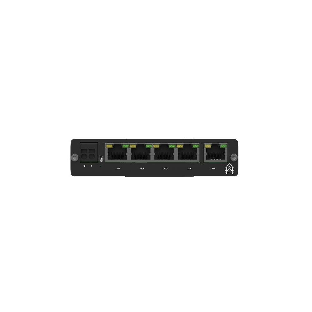 A large main feature product image of Teltonika TSW010 100Mbps DIN Rail Switch - 5 Port