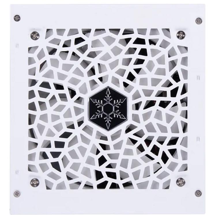 A large main feature product image of SilverStone Decathlon R 850W Gold PCIe 5.0 ATX Modular PSU (White)