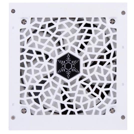 A large main feature product image of SilverStone Decathlon R 750W Gold PCIe 5.0 ATX Modular PSU (White)