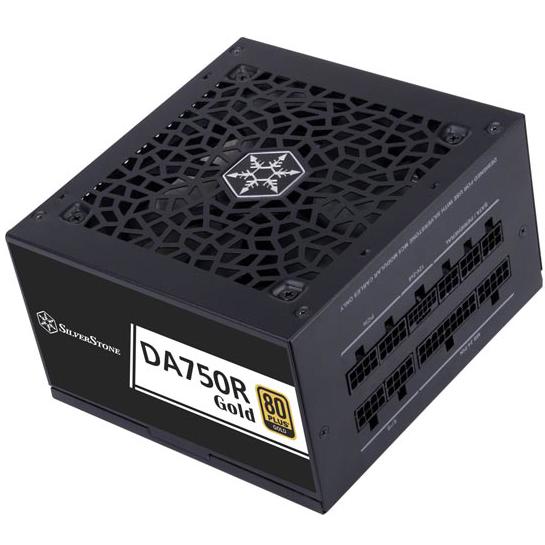 A large main feature product image of SilverStone Decathlon R 750W Gold PCIe 5.0 ATX Modular PSU