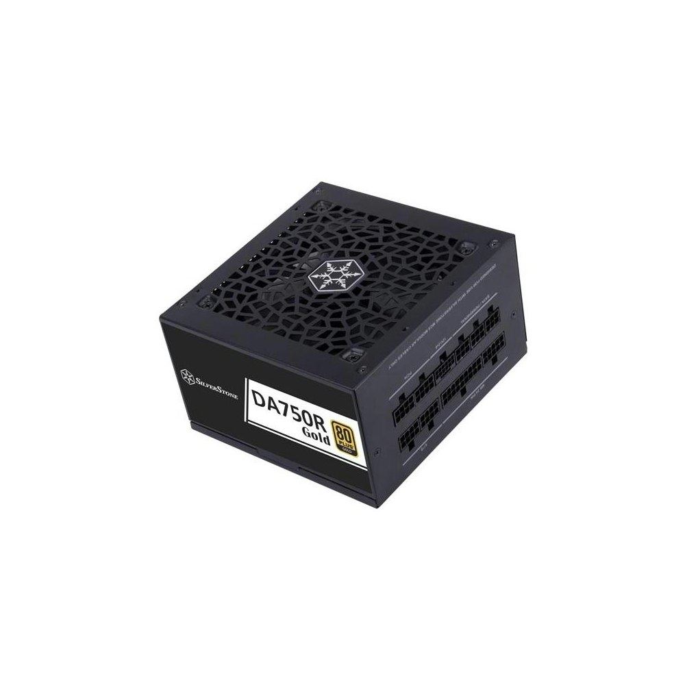 A large main feature product image of SilverStone 750W 80+ Gold PCIe Gen5 ATX 3.0 Fully Modular PSU - Black