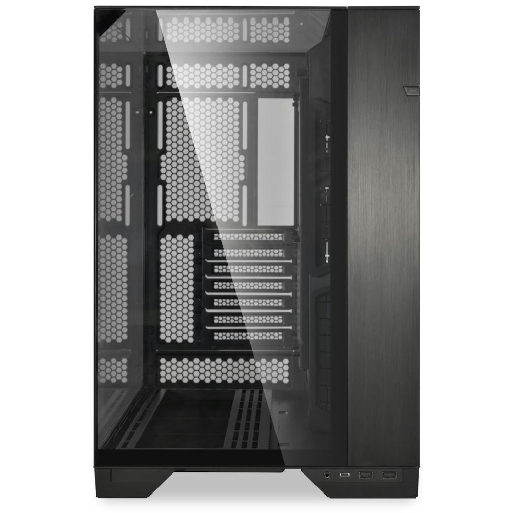 A large main feature product image of Lian Li O11 Vision Mid Tower Case - Black