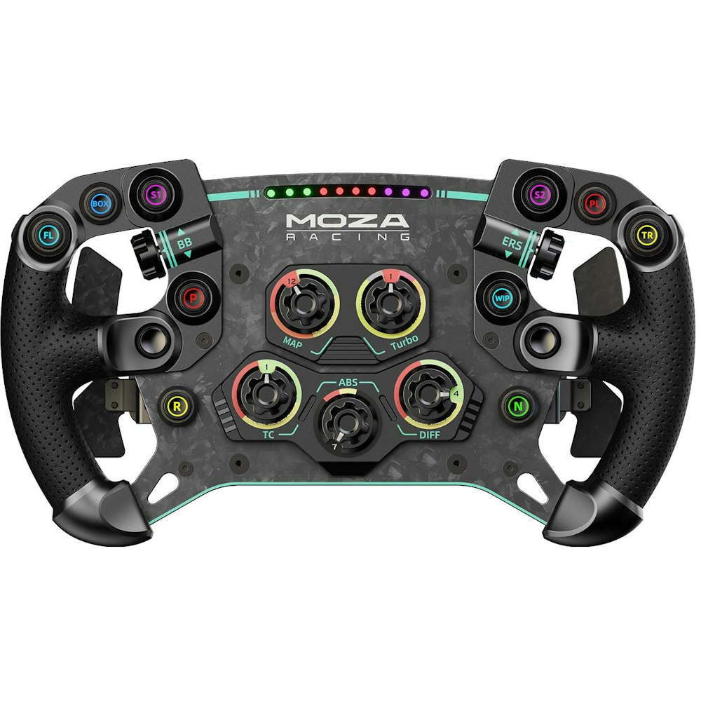 A large main feature product image of MOZA GS V2P Steering Wheel Microfiber Leather Version