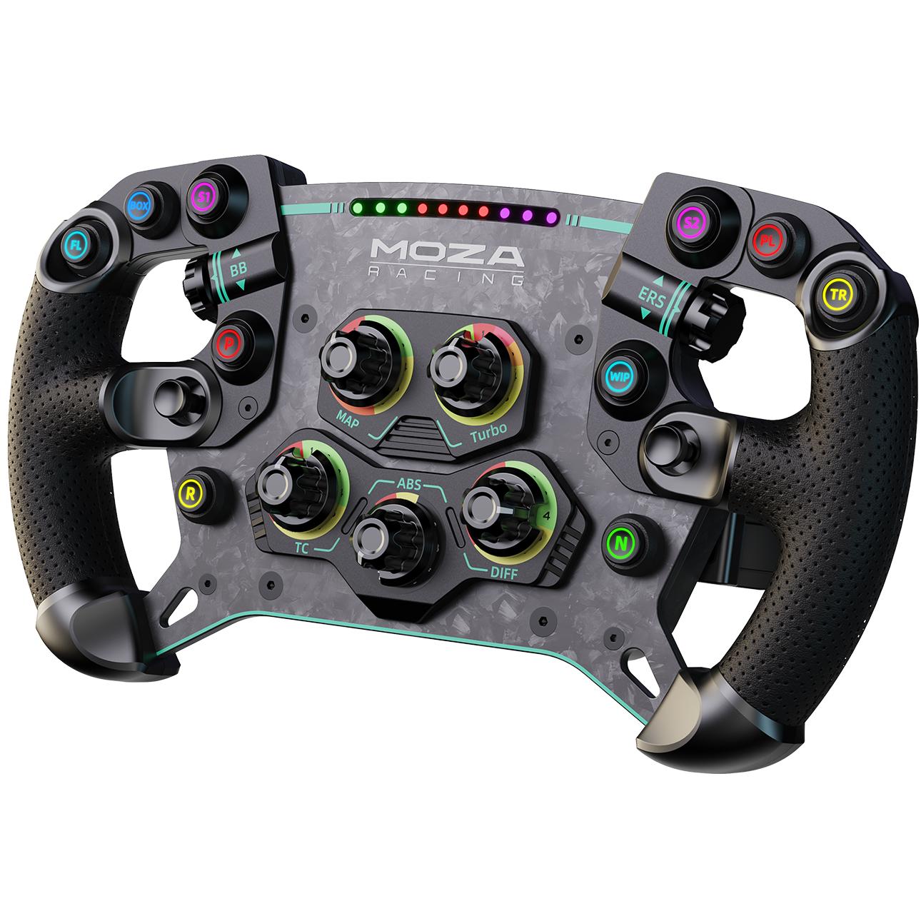 A large main feature product image of MOZA GS V2P Steering Wheel Microfiber Leather Version
