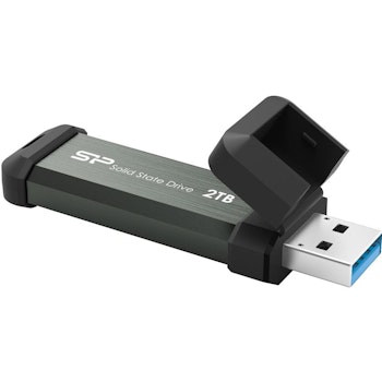 Product image of Silicon Power MS70 2TB USB 3.2 Gen 2 SSD Flash Drive - Gray - Click for product page of Silicon Power MS70 2TB USB 3.2 Gen 2 SSD Flash Drive - Gray